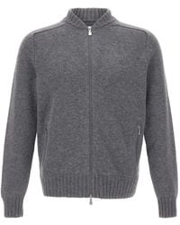 Gran Sasso - Zip-Up Wool Cardigan - Lyst