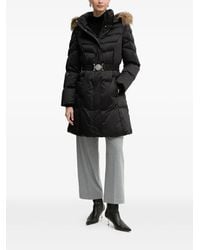 Guess - Hooded Belted Coat - Lyst