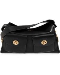 COACH - Turnlock Haversack Leather Shoulder Bag - Lyst