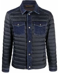 Moorer - Denim-Detail Padded Jacket - Lyst