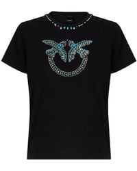 Pinko - Beaded Embellished T-Shirt - Lyst