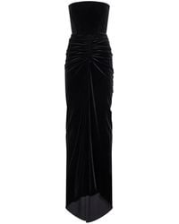 Alex Perry - Strapless Gathered-Detail Maxi Dress - Lyst