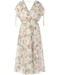 Marc Cain - Seashell-Print Midi Dress - Lyst