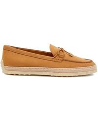 Tod's - Bow-Detail Suede Espadrilles - Lyst