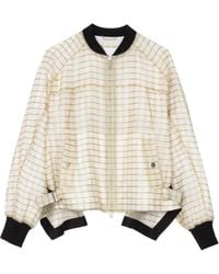 3.1 Phillip Lim - Checked Belted Bomber Jacket - Lyst