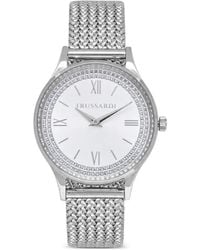 Trussardi - Crystal-Embellished Mesh-Bracelet 34Mm Watch - Lyst