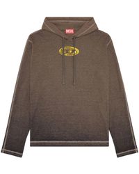 DIESEL - ‘T-Crone’ Ribbed Hoodie - Lyst