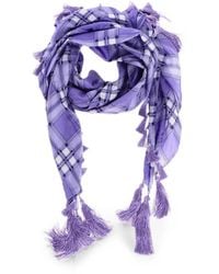DSquared² - Checked Tassel-Trim Scarf - Lyst