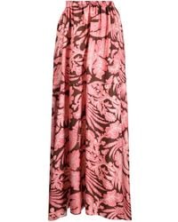 Biyan - Floral-Print Asymmetric Maxi Skirt - Lyst