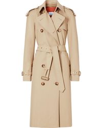 Burberry Monogram-lined Trench Coat - Natural