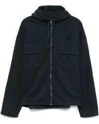C.P. Company - Hoodie Mit Logo-Stickerei - Lyst