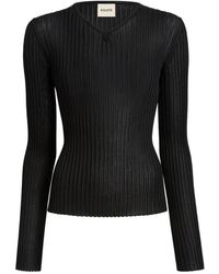KHAITE - Tia Top Met V-Hals - Lyst