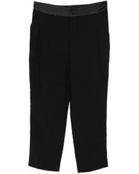 Hanita - Satin-Waistband Cropped Trousers - Lyst