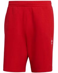 adidas - Originals Trefoil Essential Shorts "Better Scarlet" - Lyst