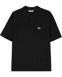 Calvin Klein - Logo-Patch Check-Pattern Polo Shirt - Lyst