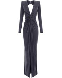 Elisabetta Franchi - Vestido drapeado con detalle de nudo - Lyst