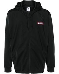 adidas - Kapuzenjacke Mit Logo-Stickerei - Lyst