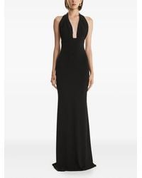 2310 STUDIO - Halter-Neck Pleated Maxi Dress - Lyst