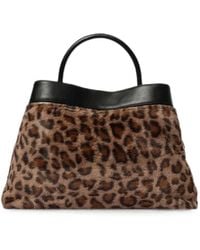 Twinset - Leopard-Print Faux-Fur Tote Bag - Lyst