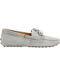 Tod's - Tie Detail Flat Loafers - Lyst