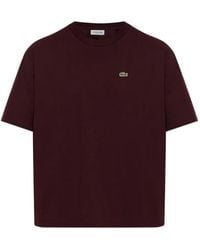 Lacoste - Logo-Patch T-Shirt - Lyst