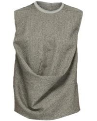 Rick Owens - Subhuman Draped Sleeveless Top - Lyst