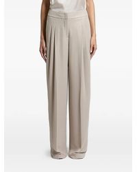 Peserico - Pleated Wide-Leg Trousers - Lyst