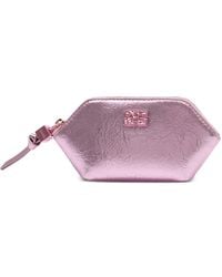 Ganni - Crushed-Effect Purse - Lyst
