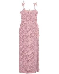 Blumarine - Butterfly-Appliqué Maxi Dress - Lyst