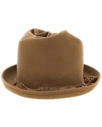 Yohji Yamamoto - Curled Asymmetric-Crown Hat - Lyst