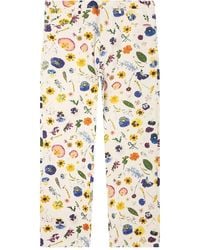 NAHMIAS - Floral Beaded Jeans - Lyst