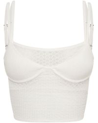 Dion Lee - Serpent Lace-panelled Bralette Top - Lyst