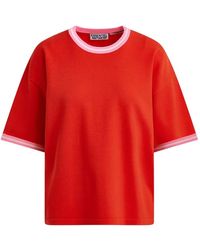 Essentiel Antwerp - T-Shirt Con Rifinitura A Contrasto - Lyst