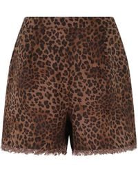 MC2 Saint Barth - Amani Leopard-Print Frayed Shorts - Lyst