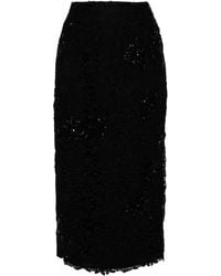 Carolina Herrera - Lace-Detailing Pencil Skirt - Lyst