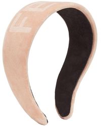 Fendi Stirnband mit Logo - Pink
