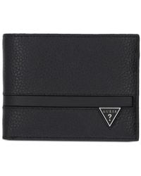 Guess - Monaco Logo-Plaque Pebbled Wallet - Lyst