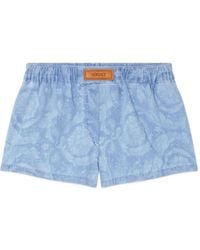 Versace - Barocco Chambray Boxershorts Met Jacquard - Lyst