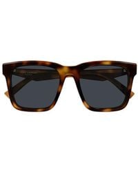Saint Laurent - Square-Frame Tortoiseshell Sunglasses - Lyst