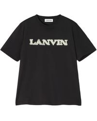 Lanvin - Logo-Embellished Cotton T-Shirt - Lyst