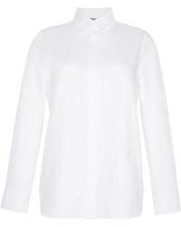 Adam Lippes - Thin Bow Cotton Shirt - Lyst