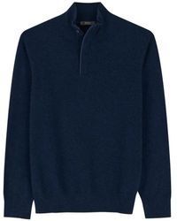 BOGGI - Roll-Neck Jumper Quarter-Zip Wool Cashmere Mélange - Lyst