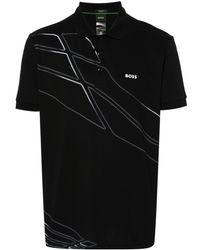 BOSS - Logo-appliqué Polo Shirt - Lyst