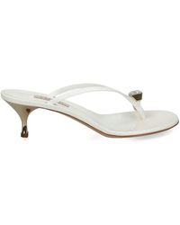 Casadei - Crystal-Embellished Leather Sandals - Lyst