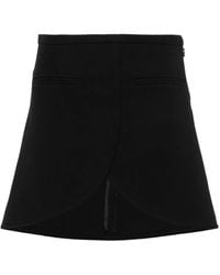 Courreges - Asymmetric Hem Twill Weave Skirt - Lyst