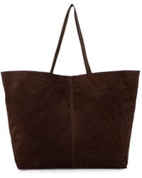 ViCOLO - Large Suede Tonal-Stitching Tote Bag - Lyst