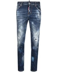 DSquared² - Vaqueros Capri Con Efecto Envejecido - Lyst