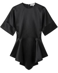 Stella McCartney - Handkerchief-Sleeve Satin Top - Lyst