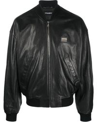 Dolce & Gabbana - Logo-patch Bomber Jacket - Lyst