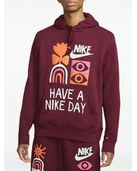 Nike - Graphic-Print Drawstring Hoodie - Lyst